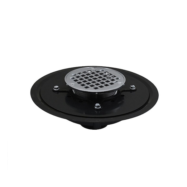 Jones Stephens 2in. Heavy Duty ABS Drain Base with 3-1/2in. Metal Spud and 5in. Chrome Plated Strainer D51022 - main